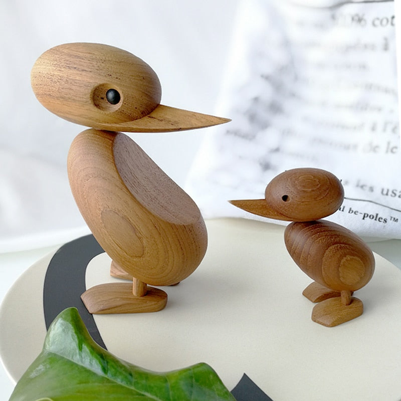 Duck Mum Baby Wood