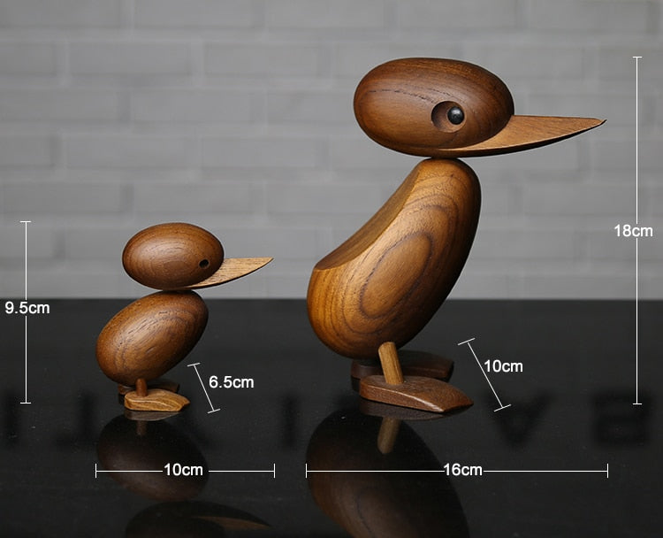 Duck Mum Baby Wood