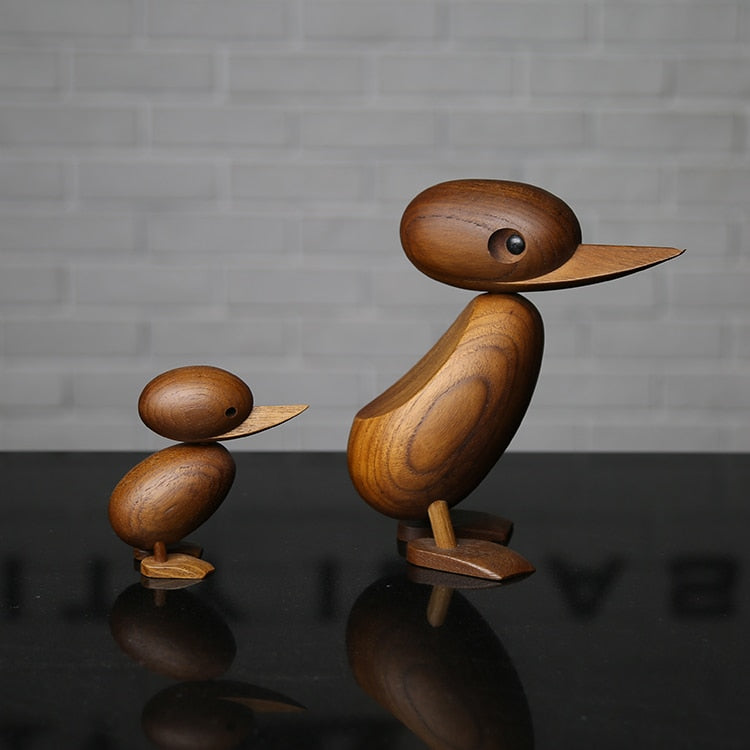 Duck Mum Baby Wood