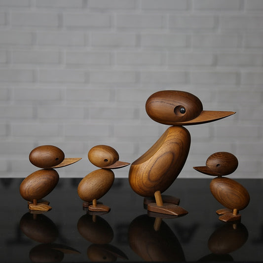 Duck Mum Baby Wood