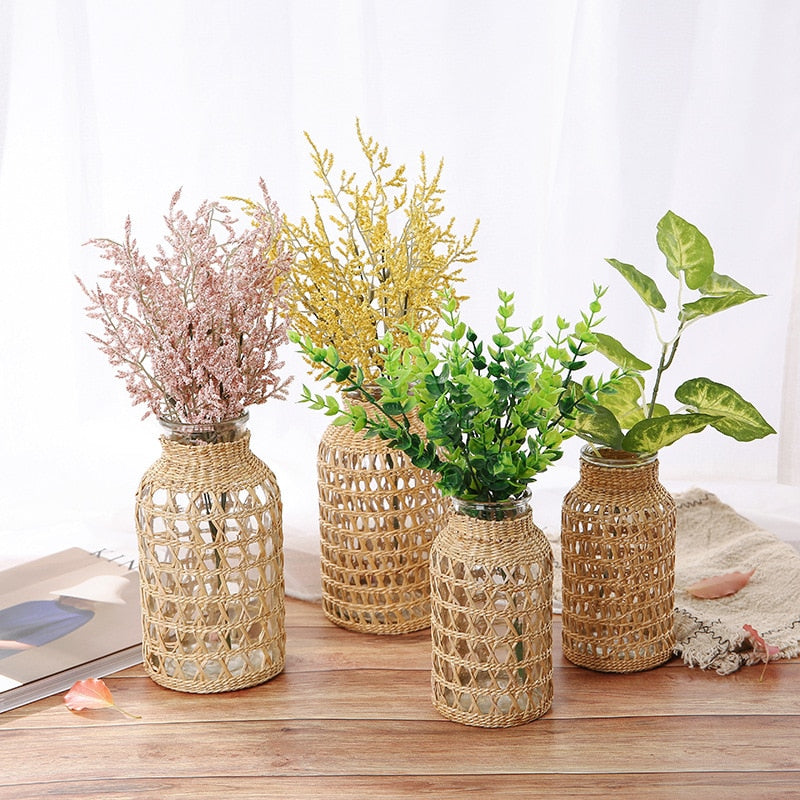 Straw Korea Glasses  Vases