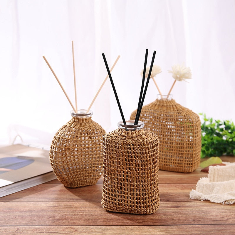 Simple Straw Glasses Vases