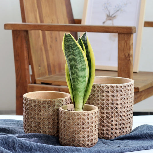 Bamboo Weaving Vase Flowerpot