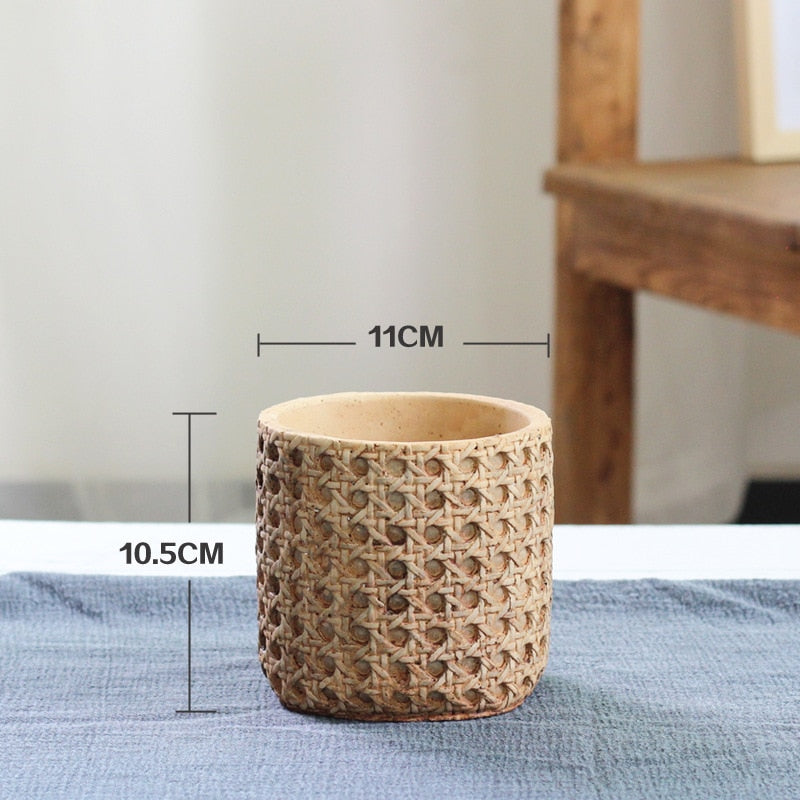 Bamboo Weaving Vase Flowerpot