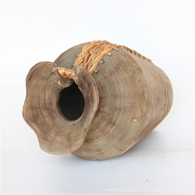 Wooden Mixed Braided Vase