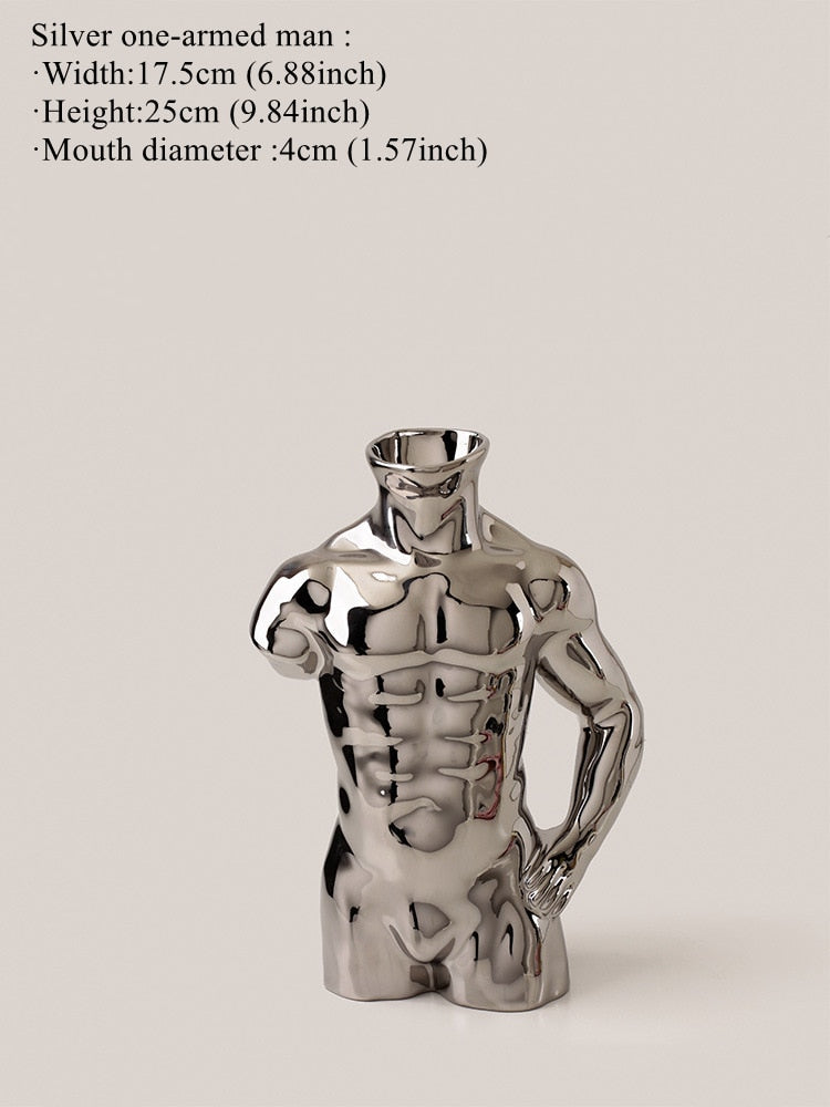 Muscle Body Art Vases