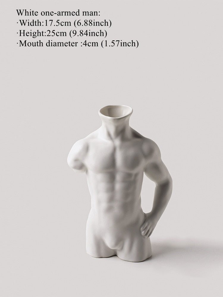 Muscle Body Art Vases