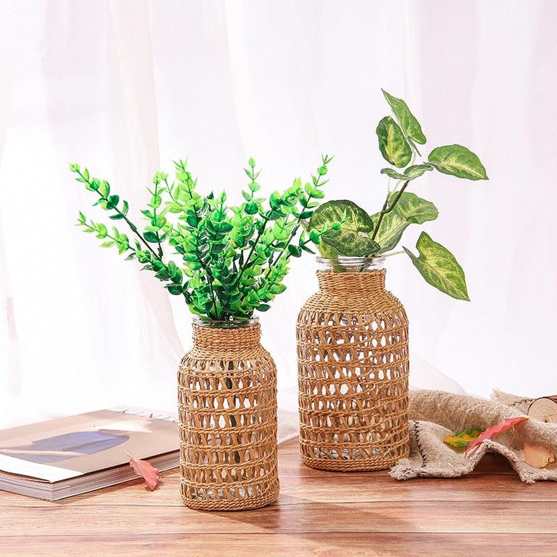 Straw Korea Glasses  Vases