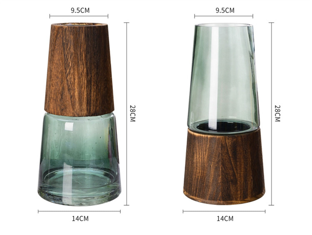 Luxury Vase Glass Wooden Astuanih Mqlob