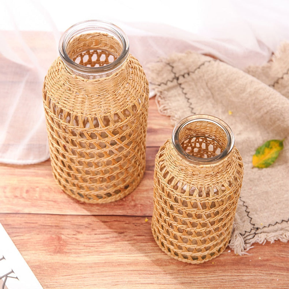 Straw Korea Glasses  Vases