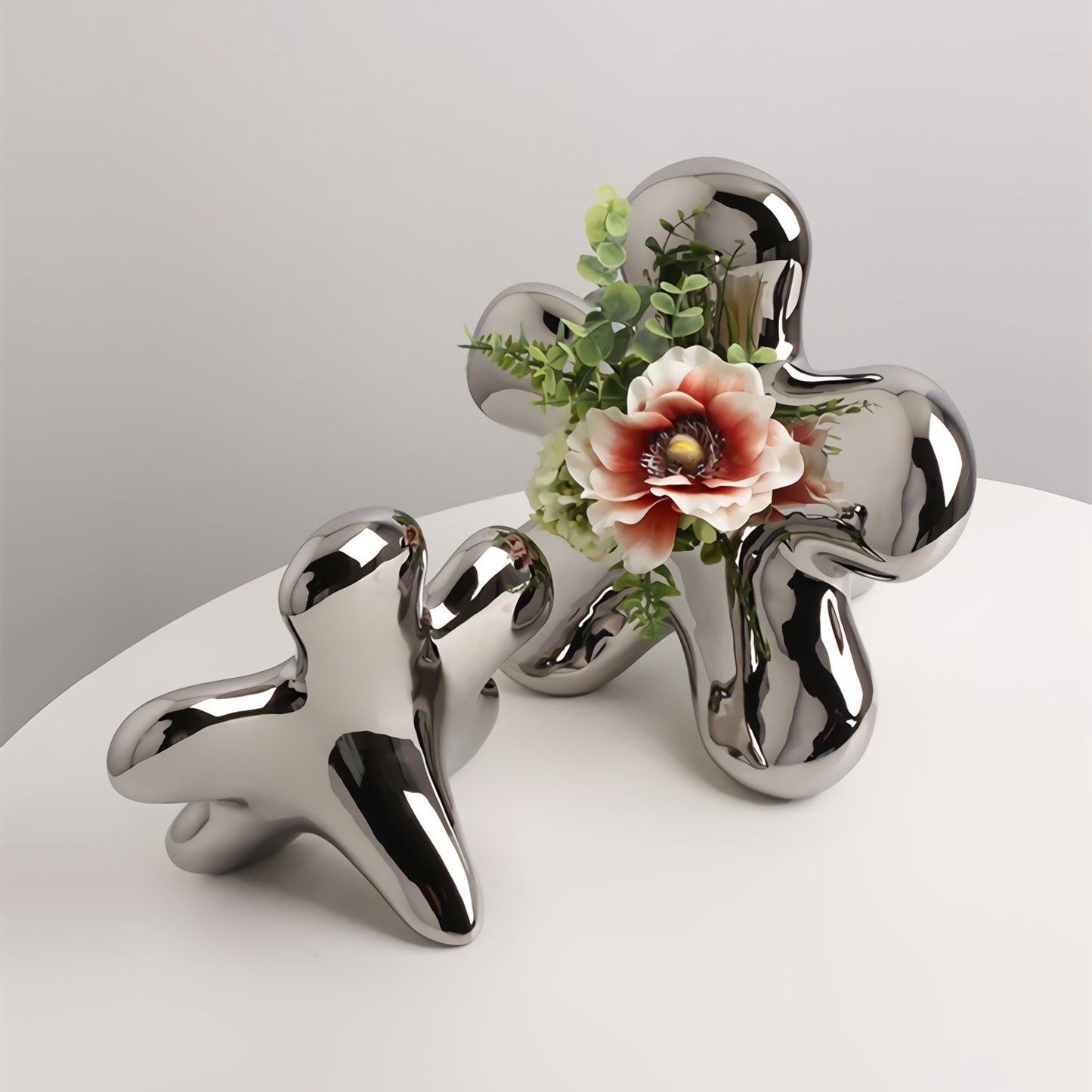 Luxury Ceramic Vase Silver