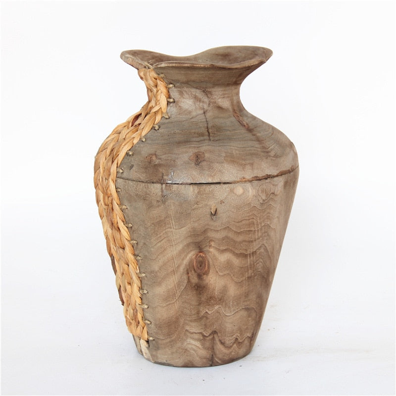 Wooden Mixed Braided Vase