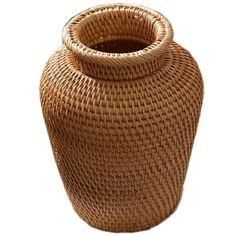 Straw Wicker Vase Basket Handwowen