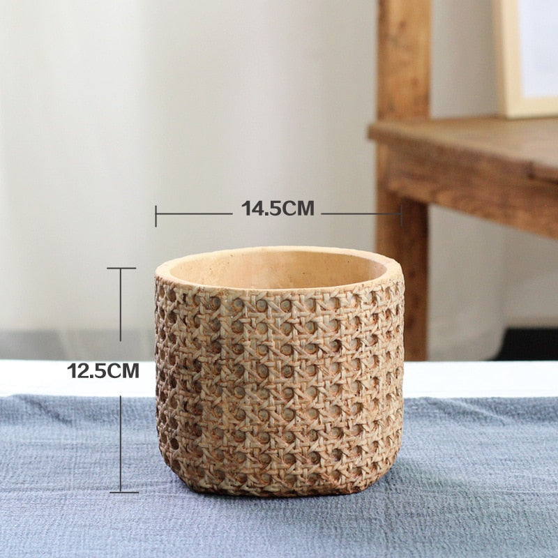 Bamboo Weaving Vase Flowerpot