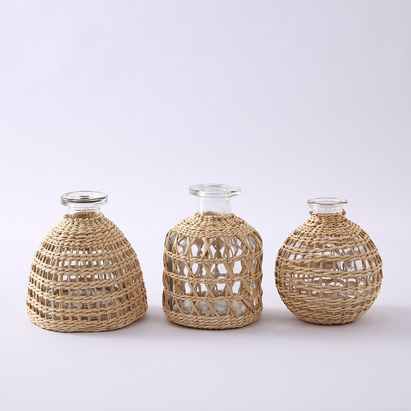 Straw Vases Flower Nordic Style