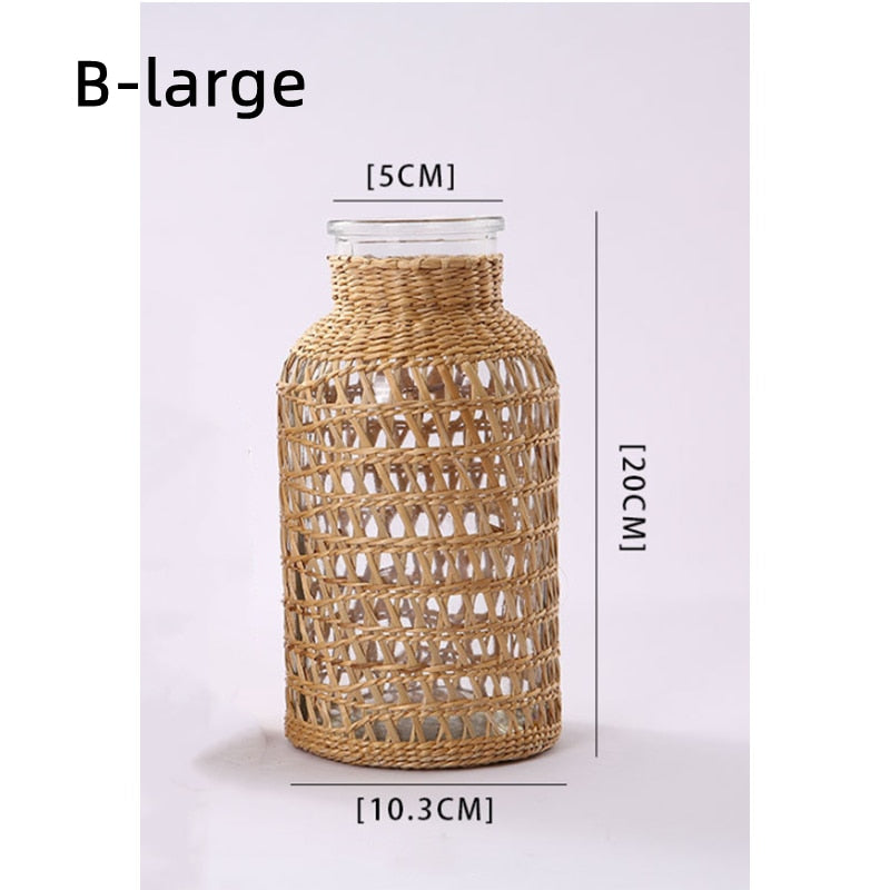 Straw Korea Glasses  Vases