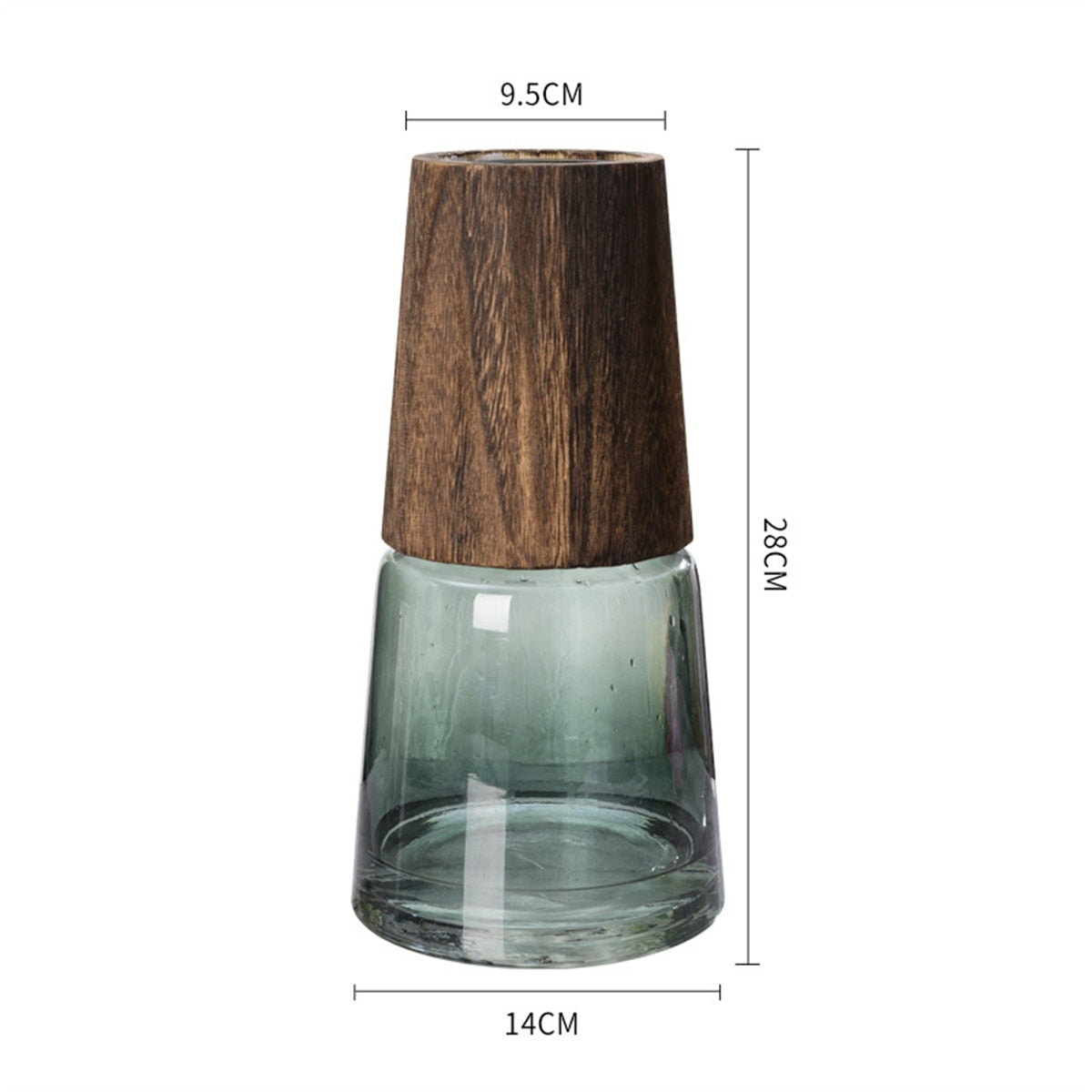 Luxury Vase Glass Wooden Astuanih